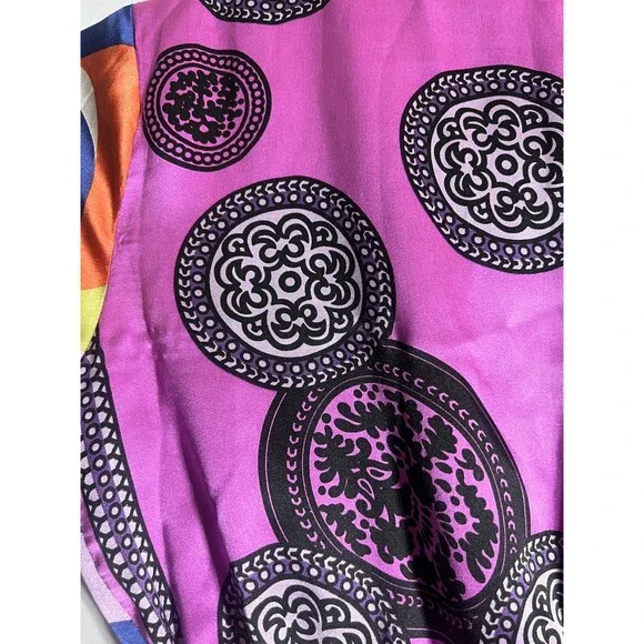 Alice & Trixie Dress Silk Tie Front Retro Bell Sleeves Tunic Dress XS - Picture 7 of 11